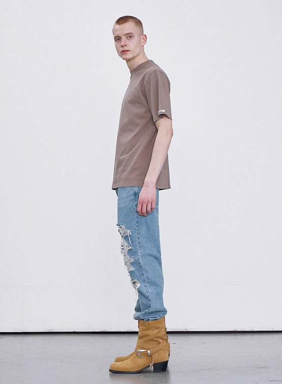 Футболка Recto RC Logo Jacquard Patch T-shirt Sepia