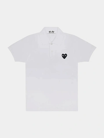 Поло Comme des Garcons Play Black Heart White