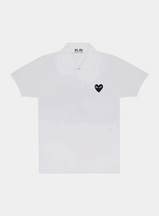 Поло Comme des Garcons Play Black Heart White