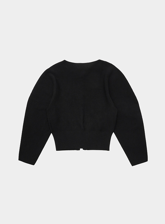 Женский кардиган AMOMENTO Wholegarment Rounded Cardigan Black