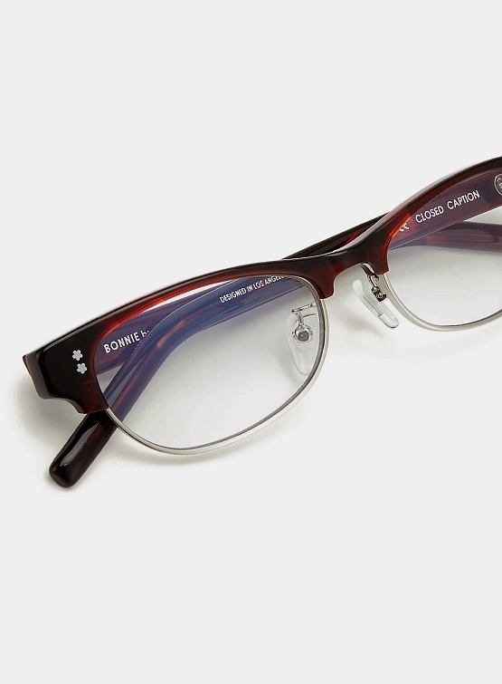 Очки Bonnie Clyde Closed Caption Red Tortoise & Clear Lens