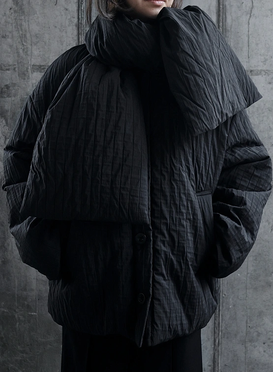 Женский пуховик EPINGLER Muffle Padding Pleats Black