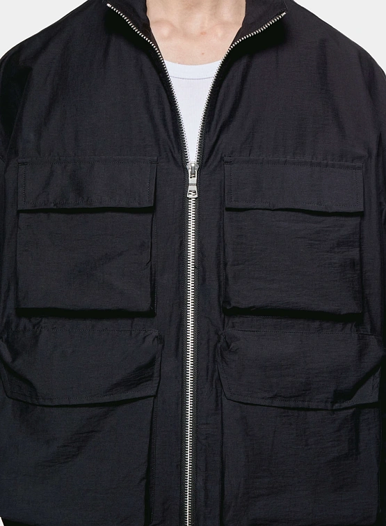 Ветровка MKI MIYUKI ZOKU Washed Cotton Nylon Track Black