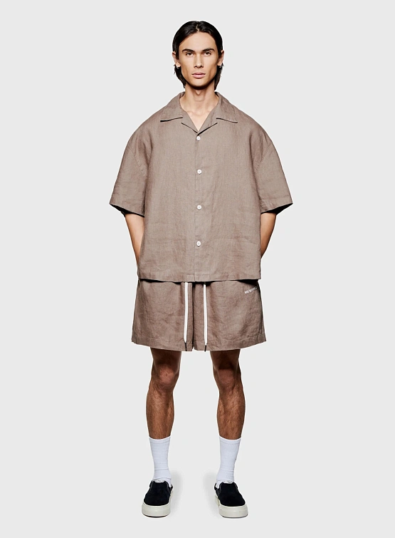 Рубашка MKI MIYUKI ZOKU Linen Vacation Mushroom