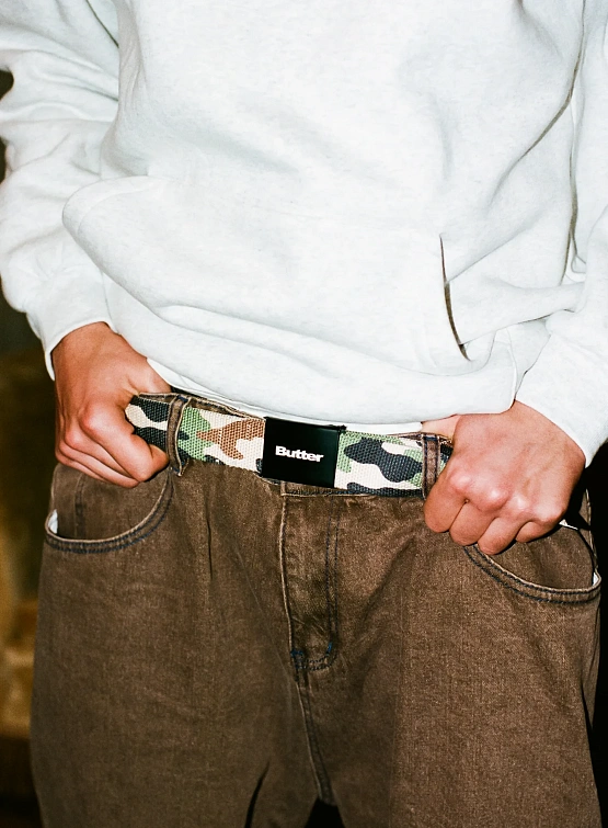 Ремень Butter Goods Logo Woven Desert Camo