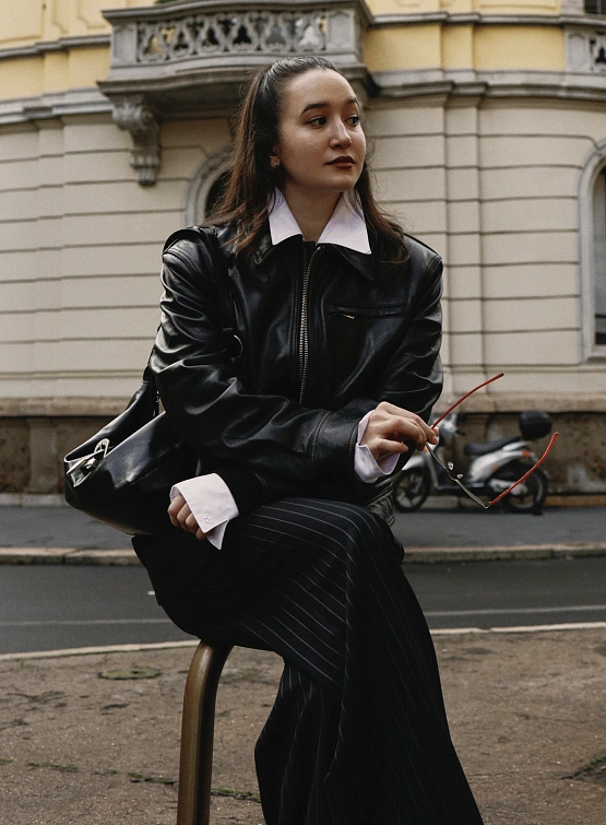 Женский кардиган Open YY Cotton Collar Cuffs Black