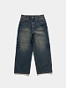 Джинсы UNAFFECTED Wide Denim Blue Beige