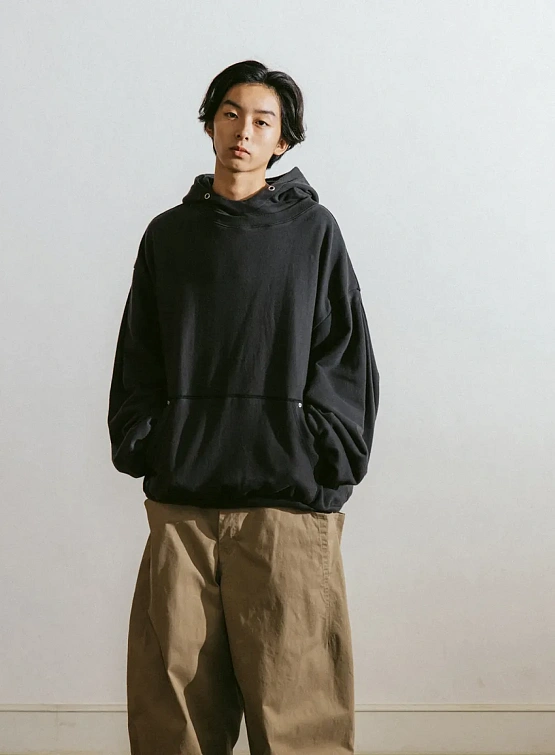 Худи ANGLAN Valley Layered Hoodie Dark Grey