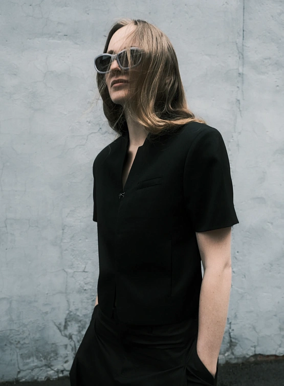 Очки Dries Van Noten x Linda Farrow Wrap Lilac