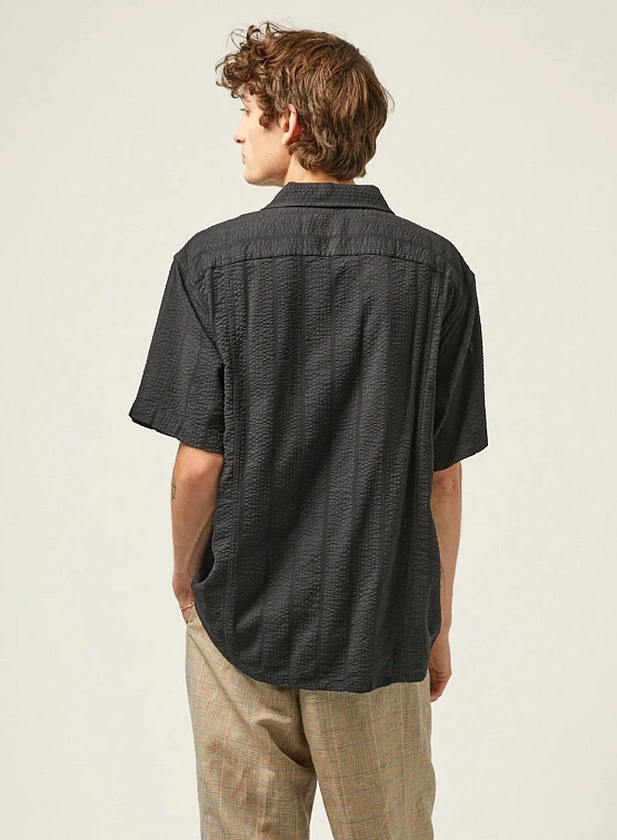 Рубашка Corridor Striped Seersucker SS Black