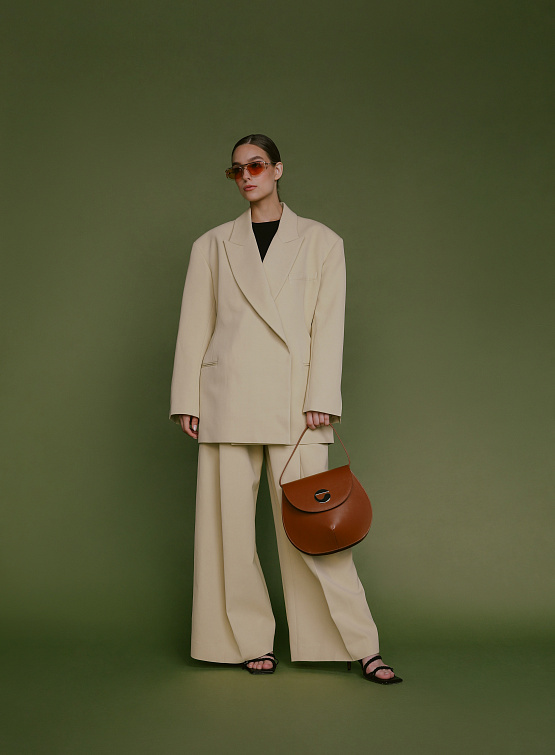 Женские брюки Recto Corte Wide Boat Pants Beige