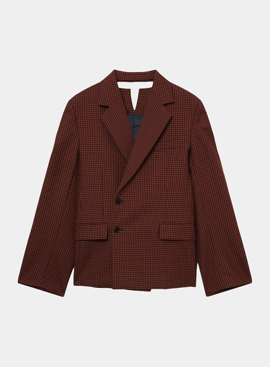 Женский пиджак Botter Front Collar Reverse Shell Red Check