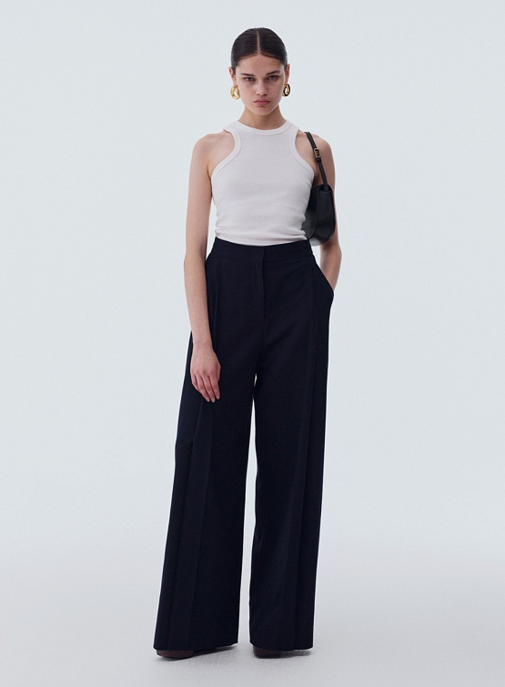 Женские брюки Recto Corte Wide Boat Pants Dark Navy