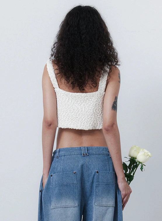 Женский топ EPINGLER Pom Pom Knitting Cream