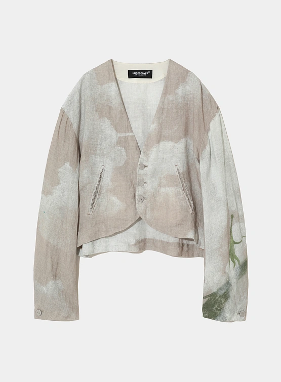 Жакет UNDERCOVER Linen Collarless Cropped Natural Base