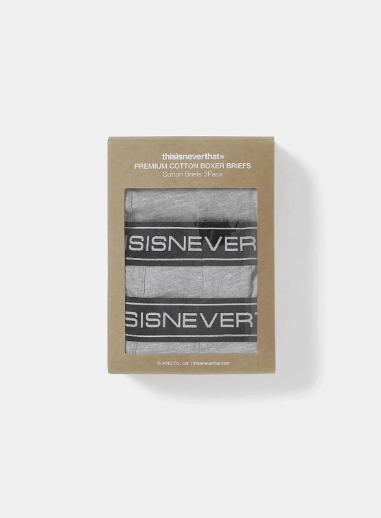 Трусы thisisneverthat Cotton Briefs 3Pack Grey