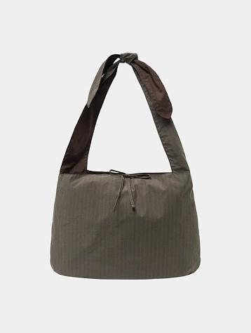 Сумка AMOMENTO Stripe Large Shoulder Brown