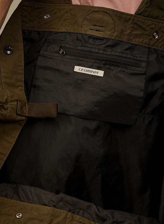 Тоут C.P. Company Twill Left Hand Logo Ivy Green