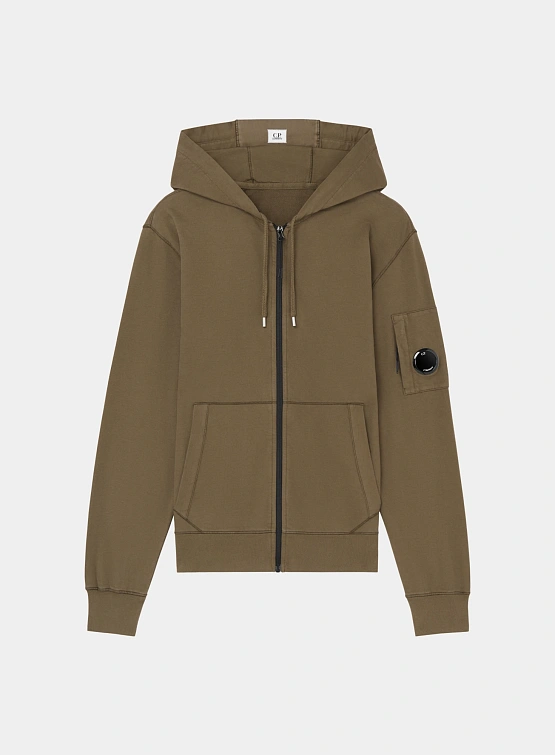 Зип-худи C.P. Company Light Fleece Full Zip Ivy Green