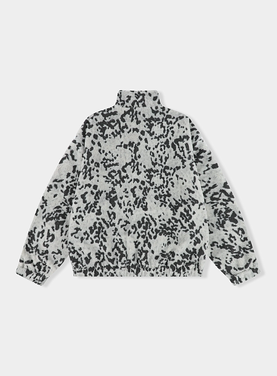 Двусторонняя флисовая куртка YESEYESEE Reversible Leopard Fleece Jacket Silver