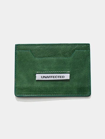 Кардхолдер UNAFFECTED Logo Label Cracked Green