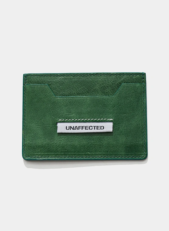 Кардхолдер UNAFFECTED Logo Label Cracked Green
