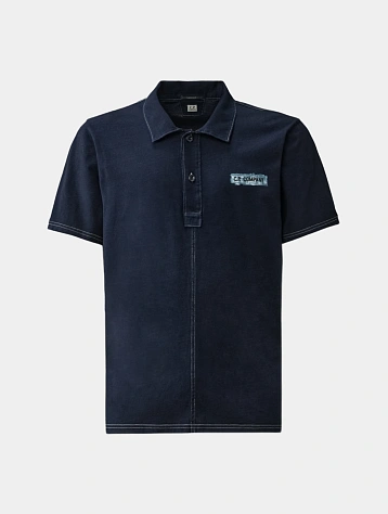 Поло C.P. Company Indigo Jersey Polo Shirt Denim Blue
