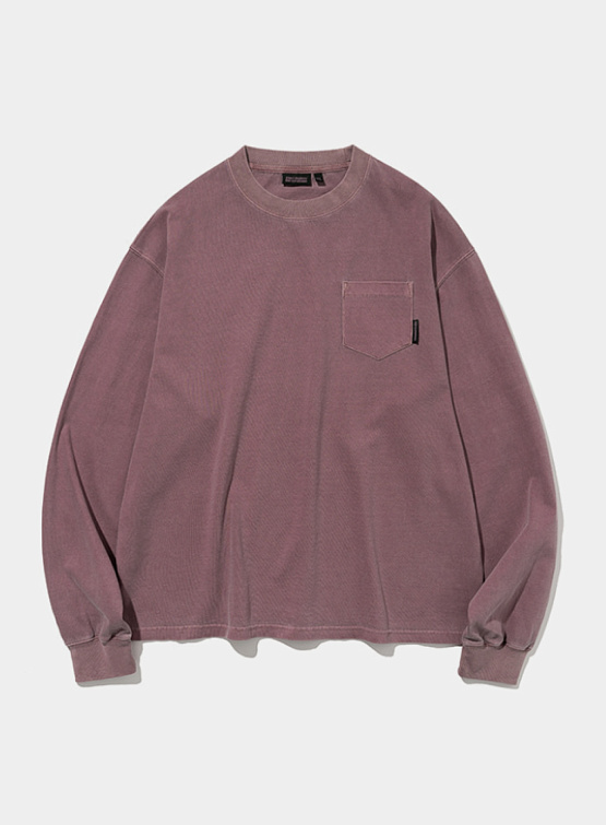 Лонгслив Uniform Bridge Dyeing Pocket L/s Tee Pigment Red