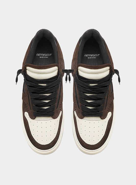 Кеды Represent Clo Reptor Low Brown Black Vintage White