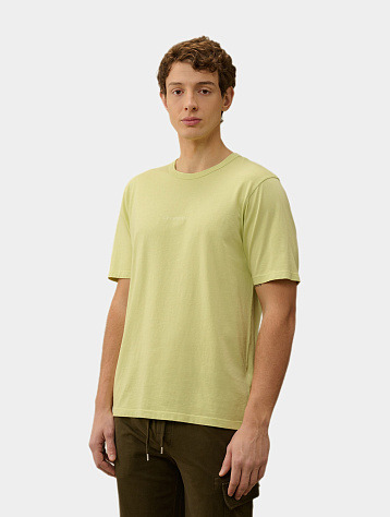 Футболка C.P. Company 24/1 Jersey Dyed Logo White Pear