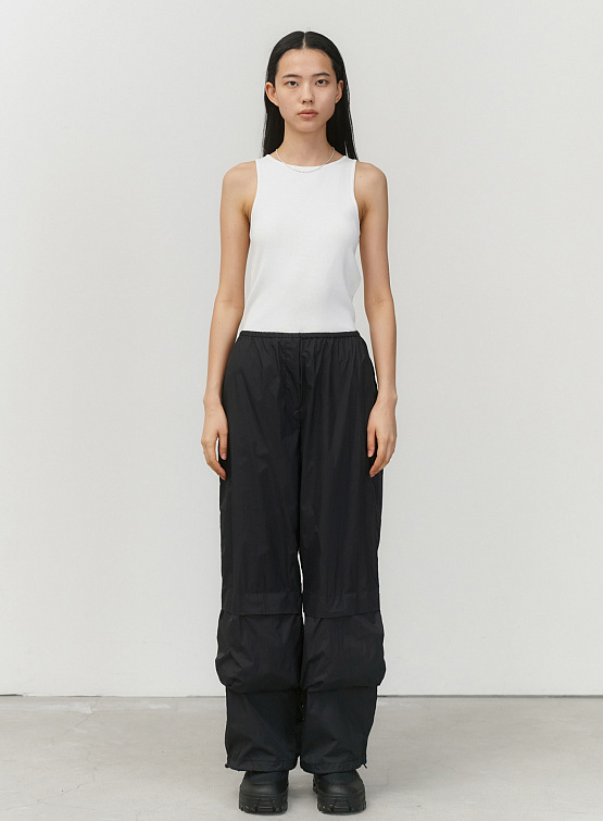 Женские брюки AMOMENTO Drawstring Pocket Pants Black