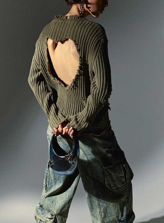 Сумка Coperni Flower Glass Mini Swipe Smoke