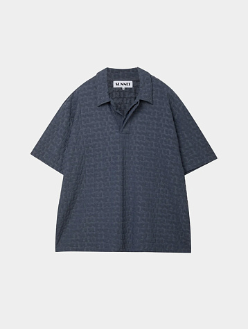 Поло Sunnei Allover Shortsleeve Polo Dark Grey