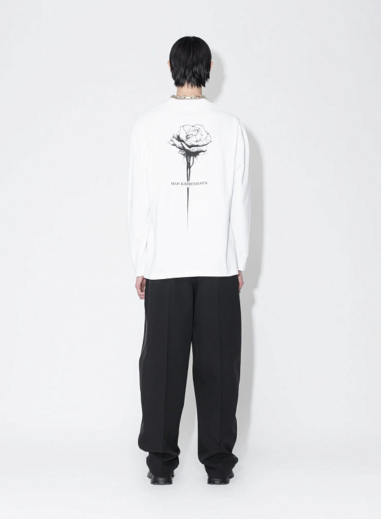 Лонгслив Han Kjøbenhavn Rose Boxy L/S Tee White