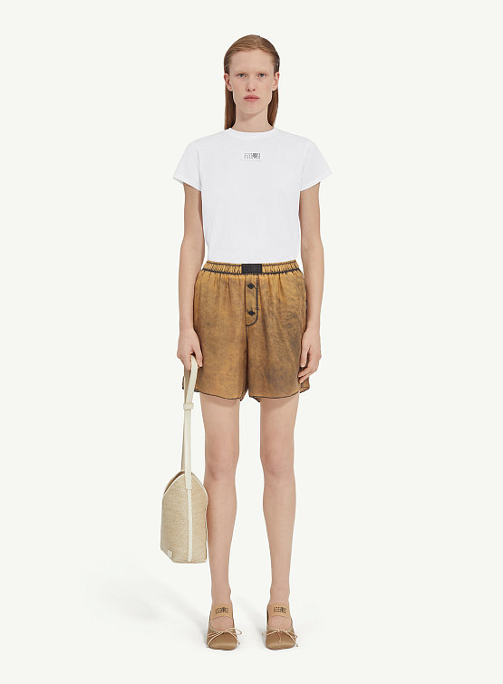 Футболка MM6 Maison Margiela Numeric Logo Tag White