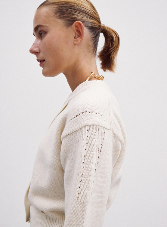 Женский кардиган Recto Front Open Detail Cream