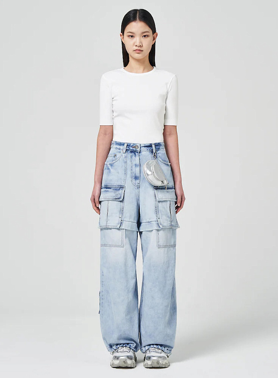 Женские джинсы JUUN.J Two-Way Multi-Cargo Denim Sky Blue