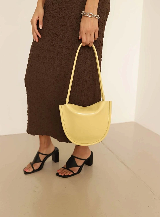 Сумка Lemels Hobo Flat Citron Yellow Box