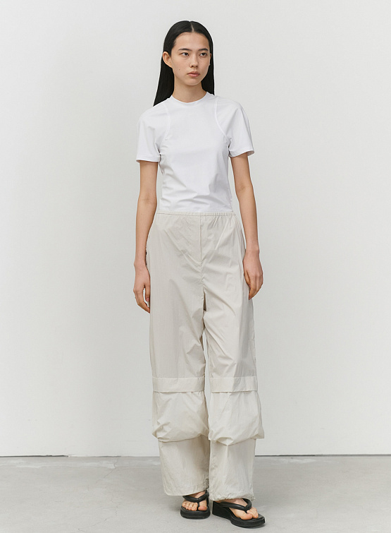 Женские брюки AMOMENTO Drawstring Pocket Pants Light Beige