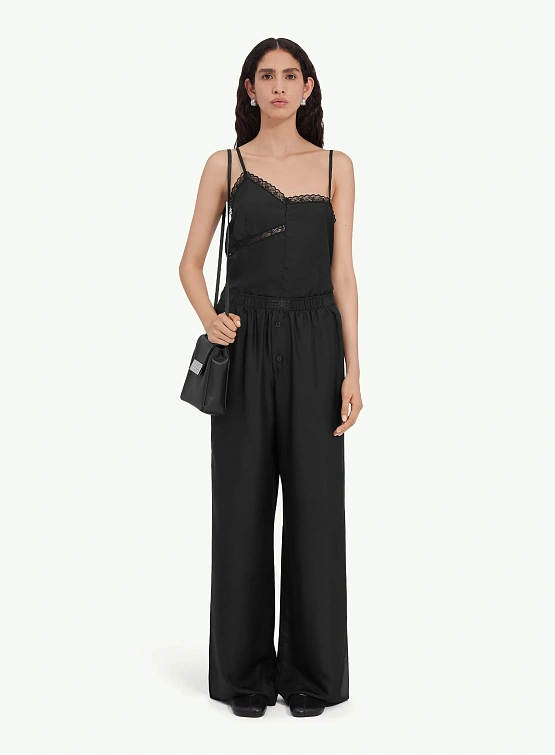 Женские брюки MM6 Maison Margiela Satin Pant Black