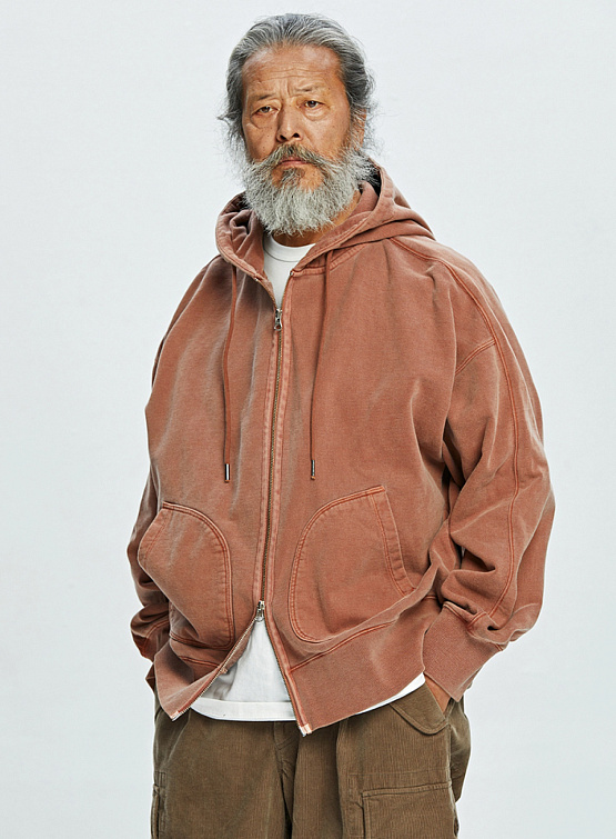 Зип-худи FrizmWORKS Og Pigment Dyeing Brick