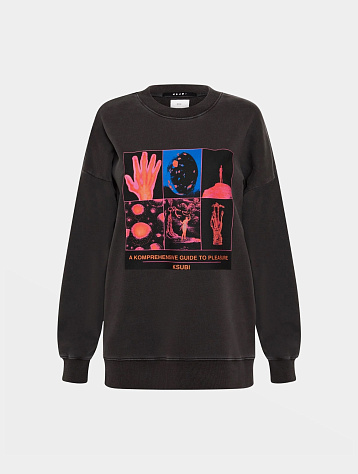 Женский свитшот Ksubi Pleasure Guide Oh G Crew Black