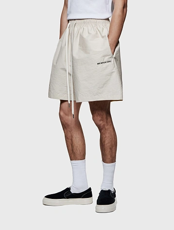 Шорты MKI MIYUKI ZOKU Washed Cotton Nylon Bone