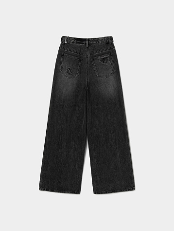Женские джинсы JUUN.J Destroyed Wide Denim Pants Black
