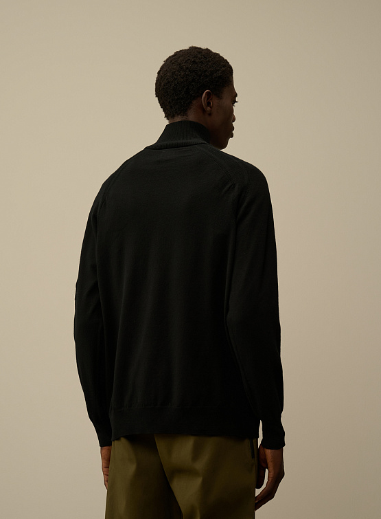 Халф-зип C.P. Company Extra Fine Merino Wool Knit Black Sand