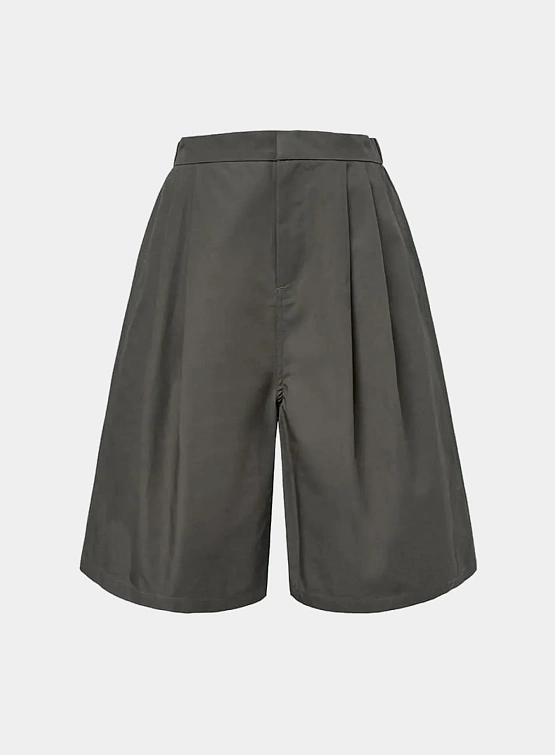 Шорты AMOMENTO Two Tuck Wide Brown