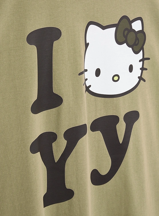 Футболка OPEN YY Hello Kitty x YY T-Shirt Khaki
