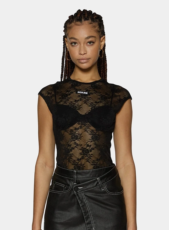 Женский Топ Ksubi Slim Tee Black Lace
