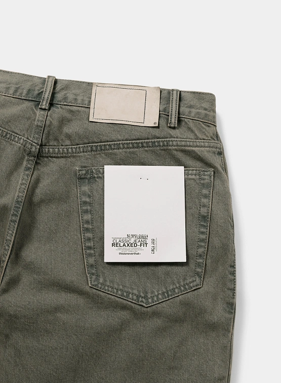 Джинсы thisisneverthat Relaxed Jeans Grey Green