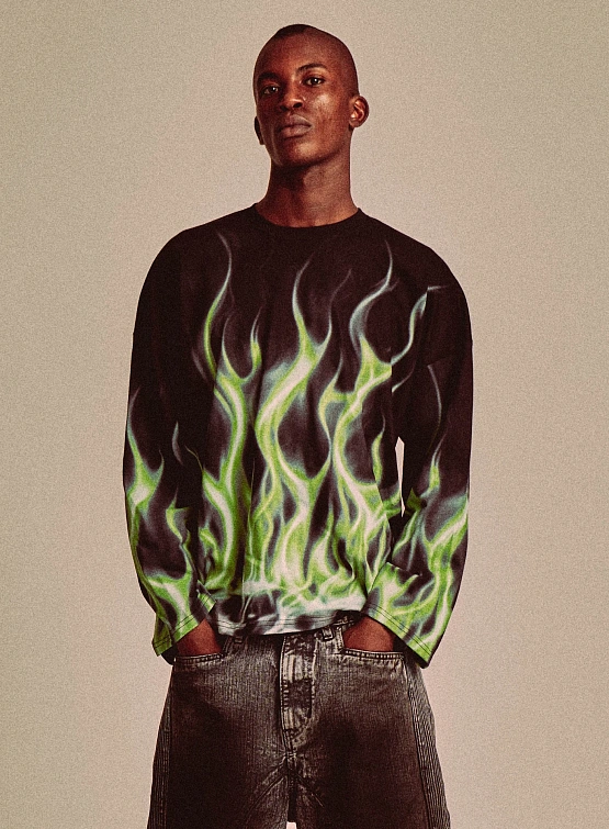 Лонгслив PDF La Flame Longsleeve Black